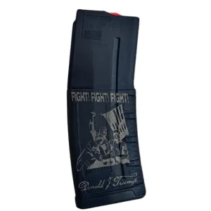 THRiL Brand-Trump Signature Fight, Fight, Fight AR-15 Magazine, 30 Rd, 5.56 Nato / .223 Rem, For AR15 / M4 Based Platforms - THRILPMXAR30-TRUMP