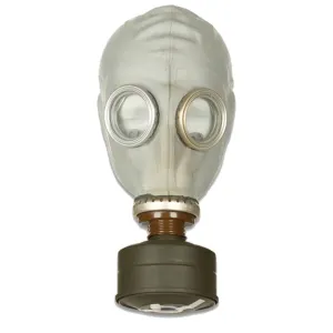 Genuine Russian Surplus Good Condition GP5 Gas Masks w/ OD Green Carry Bag, Rubberized Mask, With Screw on 40mm Filter (DO NOT USE FILTER)