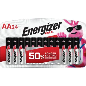 Rayovac E91BP24V1 AA Max Silver 1.5V Alkaline, Qty (24) Single Pack
