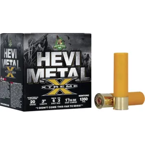 HEVI-Shot HS39206 HEVI-Metal Extreme 20Gauge 3\" 1 1/16oz Steel/Tungsten 6/3Shot 25 Per Box
