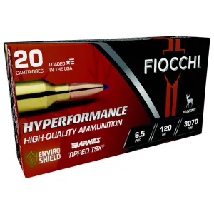 Fiocchi 65PRCTT Hyperformance 6.5PRC 120 GR Barnes Tipped TSX 20 Per Box
