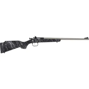 Keystone Sporting Arms Crickett KSA2444 Rifle, 22 LR, 16.1\" Barrel, 1 Shot, Bolt Action, Stainless, Black/White Web Synthetic Stock.