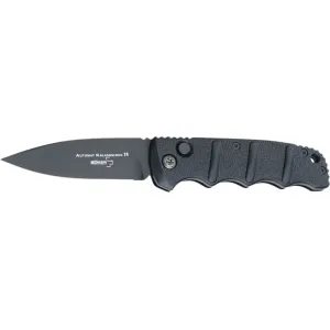 Boker 01KALS99 Kalashnikov Pocket 3.35\" Plain D2 Steel Blade Black Aluminum Handle