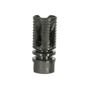 Lead & Steel Llc LS-SAW-FH-1-2X28 Saw Style Flash Suppressor 1/2\"-28 tpi Black 4140 Steel Closed Tine