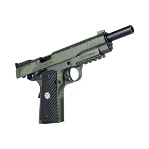 Girsan MC1911S Hunter 10mm Auto 6\" Barrel, MC1911, MPN 390612, Pistol, 8+1 Rd, Single Action, OD Green Cerakote, Ambi Safety, Fully Adjustable Sight, Accessory Rail.