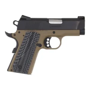 Colt Defender O7800XE-FDE Pistol, 45 ACP, 3\" Barrel, 7+1, Single Action, FDE Frame/Black Slide, G10 Grips, Novak Night Sights.