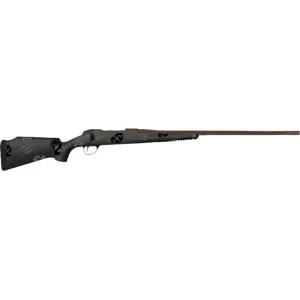 Fierce Firearms TWTROG65PRC22BT Twisted TI Rogue 22\" Black Cerakote Steel Threaded Barrel, Drilled & Tapped Titanium Receiver, LR Negative Comb Trophy Camo Carbon Fiber Stock