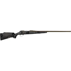 Fierce Firearms TWTROG7PRC22BT Twisted TI Rogue 22\" Black Cerakote Steel Threaded Barrel, Black Cerakote Drilled & Tapped Titanium Receiver, LR Negative Comb Trophy Camo Carbon Fiber Stock