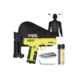 Sabre SLPIC2 Compact Projectile Launcher Personal Protection .68 Caliber Range 175ft 7-Round Capacity.
