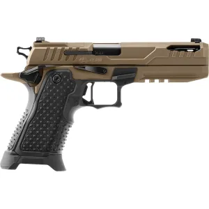 Oa Defense OA2311FPROELTHDBPRT21 2311 Pro Elite 17+1/21+1 5\" Black DLC Ported Barrel, Optic Ready/Serrated Slide, Black Aluminum Frame w/Picatinny Rail, Black Grip, Ambidextrous
