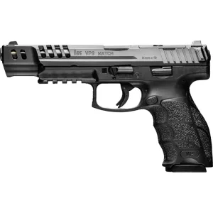 Heckler and Koch 81001009 VP9 Match Push Button O-RDY 5.51\" Barrel FS 4-15rd Black