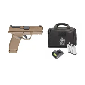Springfield HCP9379FOSP-15-GU25 Hellcat PRO 3.8\" 3-15rd FDE includes Crimson Trace CT-1500 Red Dot Optic, 5 mags and dual range bag - Gear UP 2025