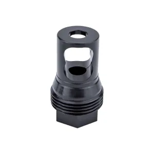 KGM Suppressors R50T Taper Muzzle Brake, Firearm Parts, Steel, Black Nitride, 3/4\"x24 Threads[A-TMB-S-3].