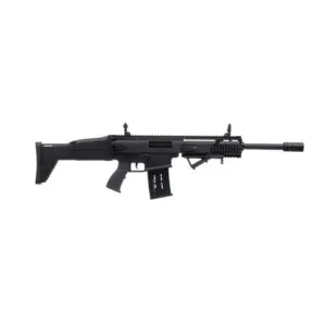 Panzer Arms SCRXII PRO Semi-Automatic 12 Gauge Shotgun, 18.5\" Barrel, 5+1 Capacity, Flip-Up Sights, QD Sockets - Angled Foregrip - Black - PASCRXIIPROB