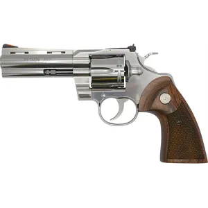 Colt ZPYTHONSP4WTS Python .357 Magnum 4.25\" Barrel 6rd Revolver, Stainless Steel W/ Walnut Colt Medallion Grips - Minor Cosmetic Blem