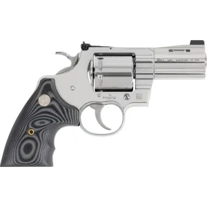 Colt ZPYTHONSP3NS Python Combat Elite .357 Magnum 3\" Barrel 6rd Revolver, Stainless Steel W/ G10 Grips & Front Night Sight - Minor Cosmetic Blem