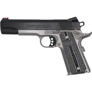 Colt ZO1070CCPTT 1911 Government .45 ACP, 5\" Barrel 8rd Semi-Auto Pistol, Two-Tone (Blued Slide W/ Stainless Steel Frame) - Minor Cosmetic Blem