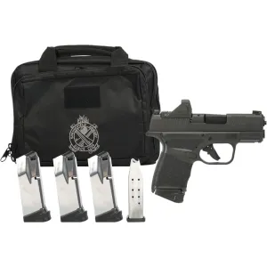 Springfield Armory HC9319BOSPCAP Hellcat OSP *CA Compliant Gear up 2024 Includes Viridian RFX-11 Green Dot Optic, 3 10rd Magazines (Total of 5), Dual Range Bag