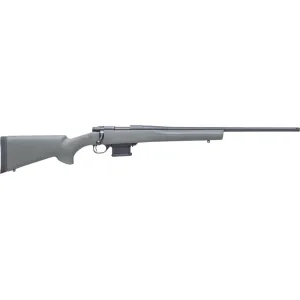 Howa HMA6ARCGHBY 1500 Mini Action Youth 20\" Black Heavy Threaded Barrel, Black Drilled & Tapped Steel Receiver, Fixed HTI Green Synthetic Stock