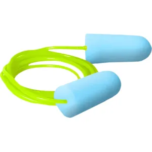 Radians FP75BBP3 Prohibitor Earplugs Hearing Protection Foam Lime Green/Light Blue NRR 31dB, 3 Pairs.
