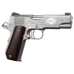 Ed Brown KCSSSIG Kobra Carry Signature Edition 7+1 4.25\" Stainless Recessed Crown Barrel, Engraved Serrated Stainless Steel Slide & Frame w/Beavertail, Cocobolo Grip
