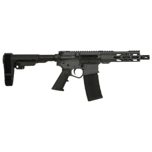 Wise Arms WA-15B 7.5-556-SBA3-SG Semi-Auto Pistol, 5.56 NATO/.223 Rem, 7.5\" Barrel, 30+1, Billet Aluminum, Cerakote Grey, SBA3 Brace, Threaded Barrel.
