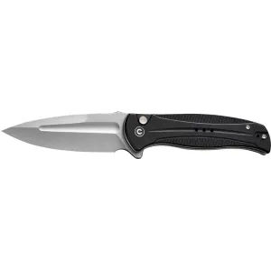 Civivi Incindie C23053-3 Folding Knife, 3.48\" Stonewashed 14C28N Spear Point Blade, Black G10 Handle.