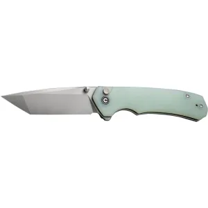 Civivi Brazen C19059C-3 Folding Knife, Button Lock, 14C28N Tanto 3.46\" Stonewashed Blade, Natural G10