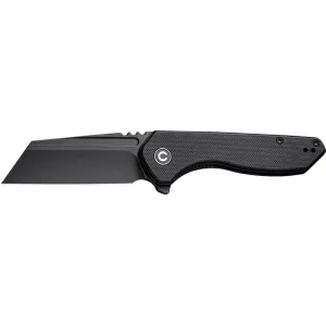 Civivi ExOne C23036-1 Folding Knife, Nitro-V Reverse Tanto 2.94\" Blade, Black G10 Handle.