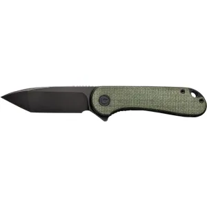 Civivi Elementum C907T-E Folding Knife, Tanto 2.96\" Black Stonewashed D2 Blade, Green Micarta Handle.