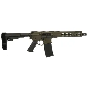 Wise Arms WA-15B 10.5-556-SBA3-ODG Semi-Auto Pistol, 5.56 NATO/.223, 10.5\" Barrel, 30+1, ODG Cerakote, SBA3 Brace