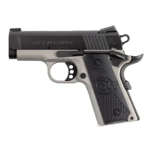Colt Defender O7000XE-TT Pistol, .45 ACP, 3\" Barrel, 7+1, Single Action, Two-Tone, G10 Grips, Novak Sights.