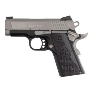 Colt Defender Two-Tone O7800XE-TT Pistol, .45 ACP, 3\" Barrel, 7+1, Single Action, G10 Grips, Novak Sights.