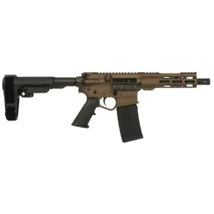 Wise Arms WA-15B 7.5-300-SBA3-MNB Semi-Auto Pistol, 300 AAC Blackout, 7.5\" Barrel, 30+1, Midnight Bronze, Threaded Barrel, SBA3 Brace.