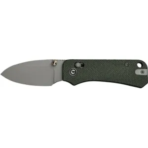 CIVIVI Baby Banter 2 Folding Knife, Nitro-V 2.34\" Drop Point Blade, Green Canvas Micarta Handle, C23074-3.