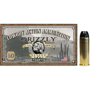 Grizzly Ammo Cowboy 44 Rem Mag 200gr Round Nose Flat Point 50rd Box Brass Case GC44M2