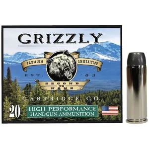 Grizzly 45 Colt 265gr Wide Flat Nose Gas Check Brass Case Ammo 20 Rounds GC45C4