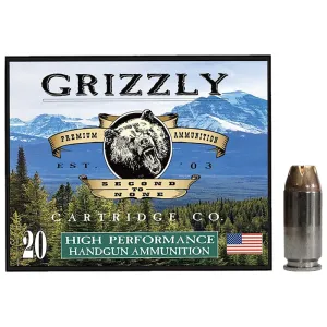 Grizzly Ammo 40 S&W 180gr Jacketed Hollow Point Brass Case 20 Rounds GC4SW4 815152011169