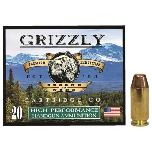 Grizzly Ammo Bear Load 40 S&W 200gr Full Metal Jacket Flat Point Brass Case 20 Rounds GC40SW5