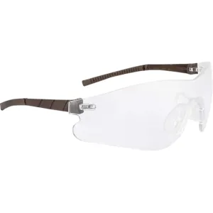 Radians DUY13010C Youth Safety Glasses, Eye Protection, Clear Lens, Brown Half Frame, Rubber Nose Piece.