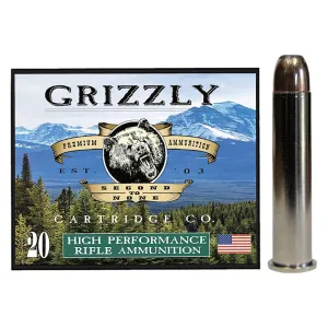 Grizzly Ammo GC45/70+P3 45-70 Government +P 350 Grain Bonded Flat Point 20/Box Brass Case