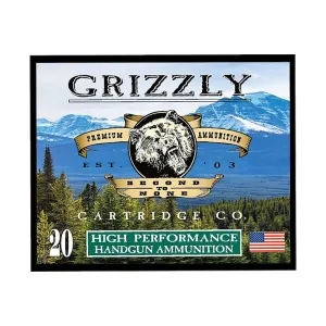 Grizzly Ammo High Performance 44 Rem Mag +P 240gr Jacketed Hollow Point Brass Case 20 Rounds GC44M+P2