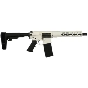 Wise Arms WA-15B 10.5-556-SBA3-WHT Semi-Auto Pistol 5.56 NATO/.223 Rem, 10.5\" Barrel, 30+1, SBA3 Brace, White Cerakote