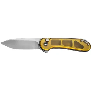 CIVIVI Elementum II Folding Knife, Button Lock, 2.96\" Nitro-V Blade, Polished Ultem Handle C18062P-7