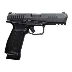 Arex 815537023893 Delta L Gen 2 17+1 4.50\" Black Barrel, Black Nitride Optic Cut/Serrated Slide, Black Frame, Ambidextrous