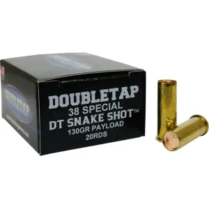 DoubleTap Ammunition 38 Special Snake Shot 130 Grain 20 Round Box - 38SPSS2 327FSS2