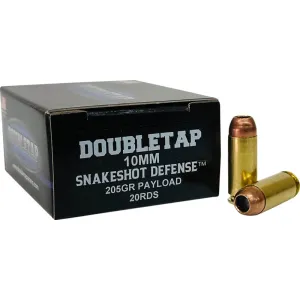 DoubleTap 10mm Auto 135gr +P #9 Snake Shot Defense Ammunition - 20 50 rounds