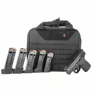 Smith & Wesson M&P9 Shield Plus, Optic Ready, 9MM Semi-Auto Pistol, 3.1\" Barrel, Night Sights, 5 Magazines( 1-10rd, 2-13rd, 2-15rd), w/ Thumb Safety - 14455