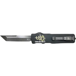 Templar Knife Excalibur Come And Take It Slim 3.25\" OTF Tanto Partially Serrated D2 Steel Blade Knife - XMAR15521
