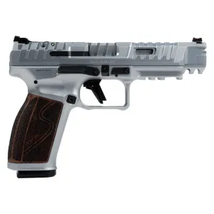 Canik SFx Rival-S HG7010CR-N Pistol 9mm 5\" 18+1rd Chrome Steel Frame Rosewood Grips Optics Ready